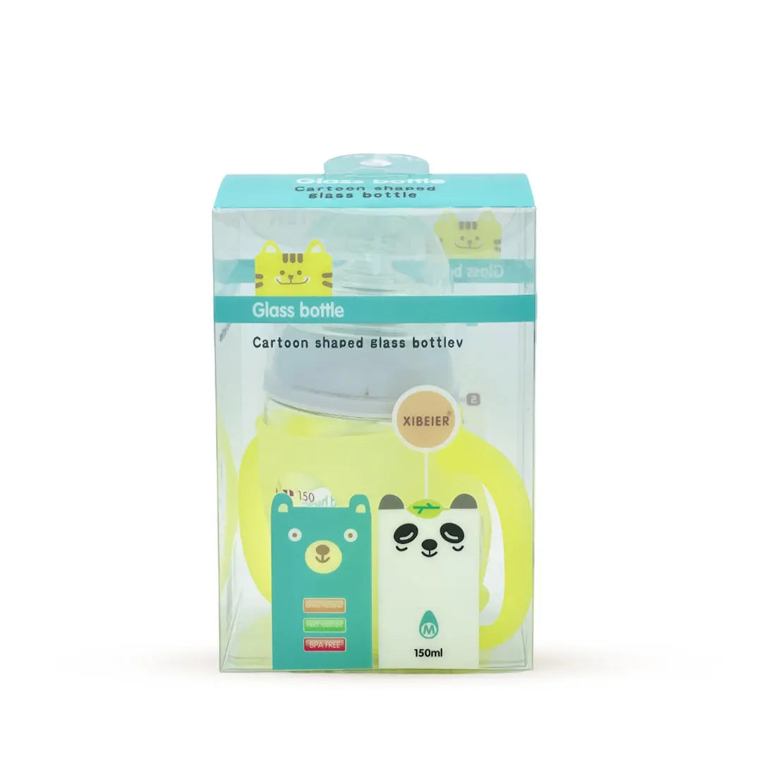 Xibeier's Glass Bottle with Panda Silicone Sleeve (150 ml)