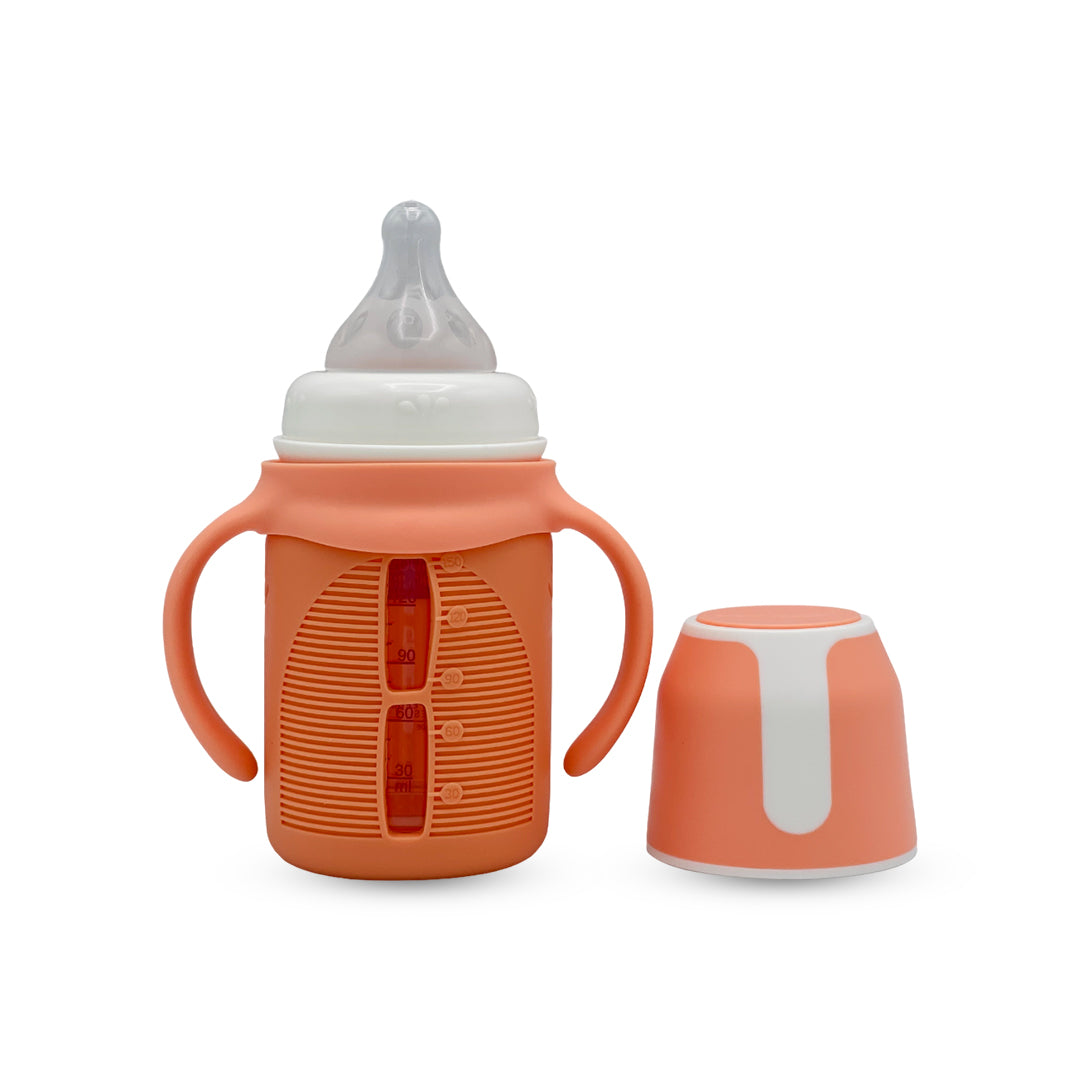 Blue Star Wide Caliber Glass Feeding Bottle (150 Ml)