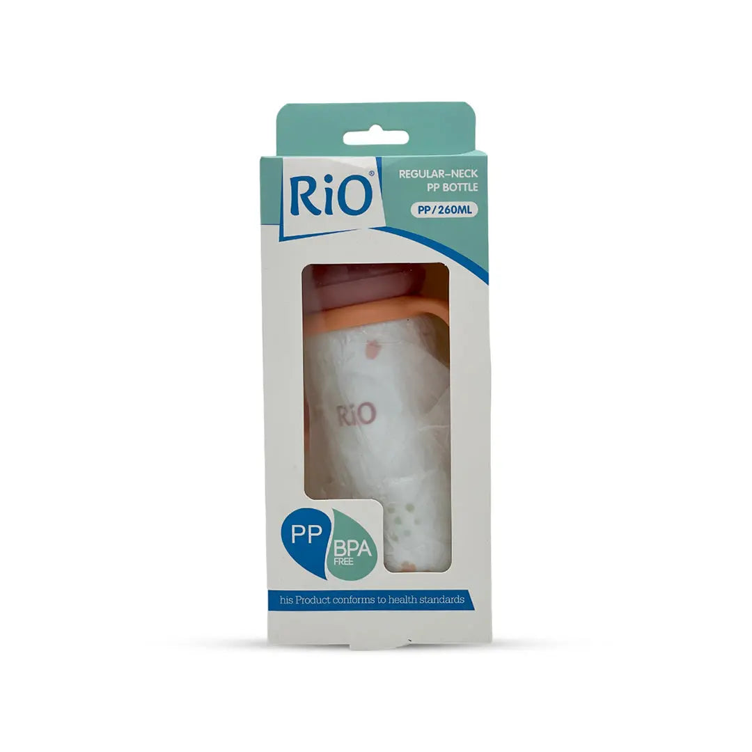 Rio's Regular Caliber- white PP Feeding Bottle (260 ml)