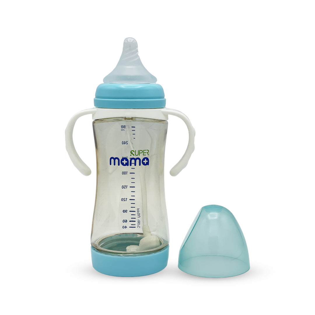 Super Mama Wide Caliber PPSU Feeding Bottle with handle (280 ml)