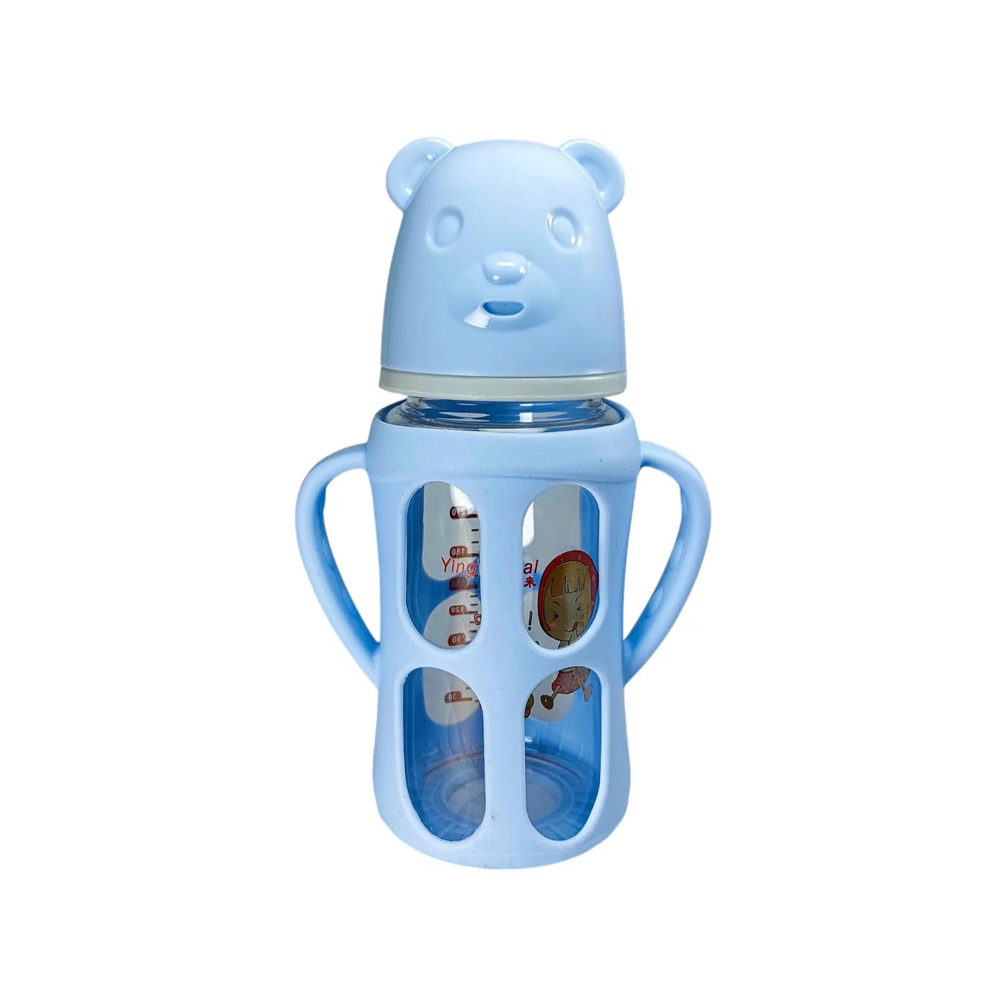 Blue Star Wide Caliber Feeding Bottle with Bear Cap (240 ml)