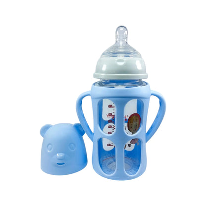 Blue Star Wide Caliber Feeding Bottle with Bear Cap (240 ml)