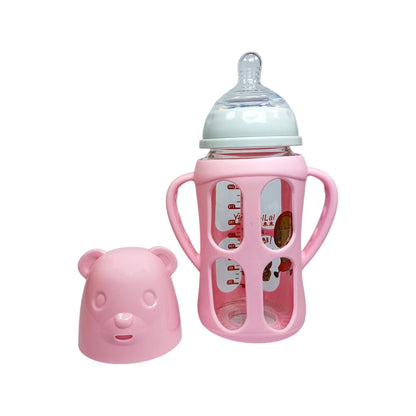 Blue Star Wide Caliber Feeding Bottle with Bear Cap (240 ml)