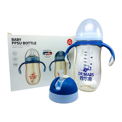 Dr. Sears' Wide Caliber PPSU Feeding Bottle (260 ml, Dual Functionality)