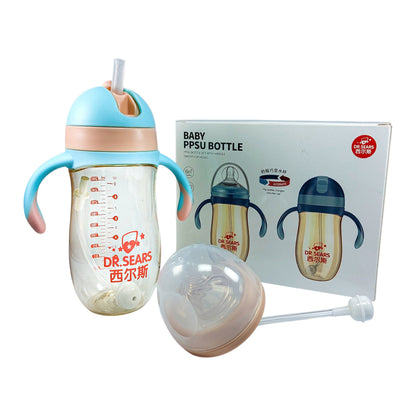 Dr. Sears' Wide Caliber PPSU Feeding Bottle (260 ml, Dual Functionality)