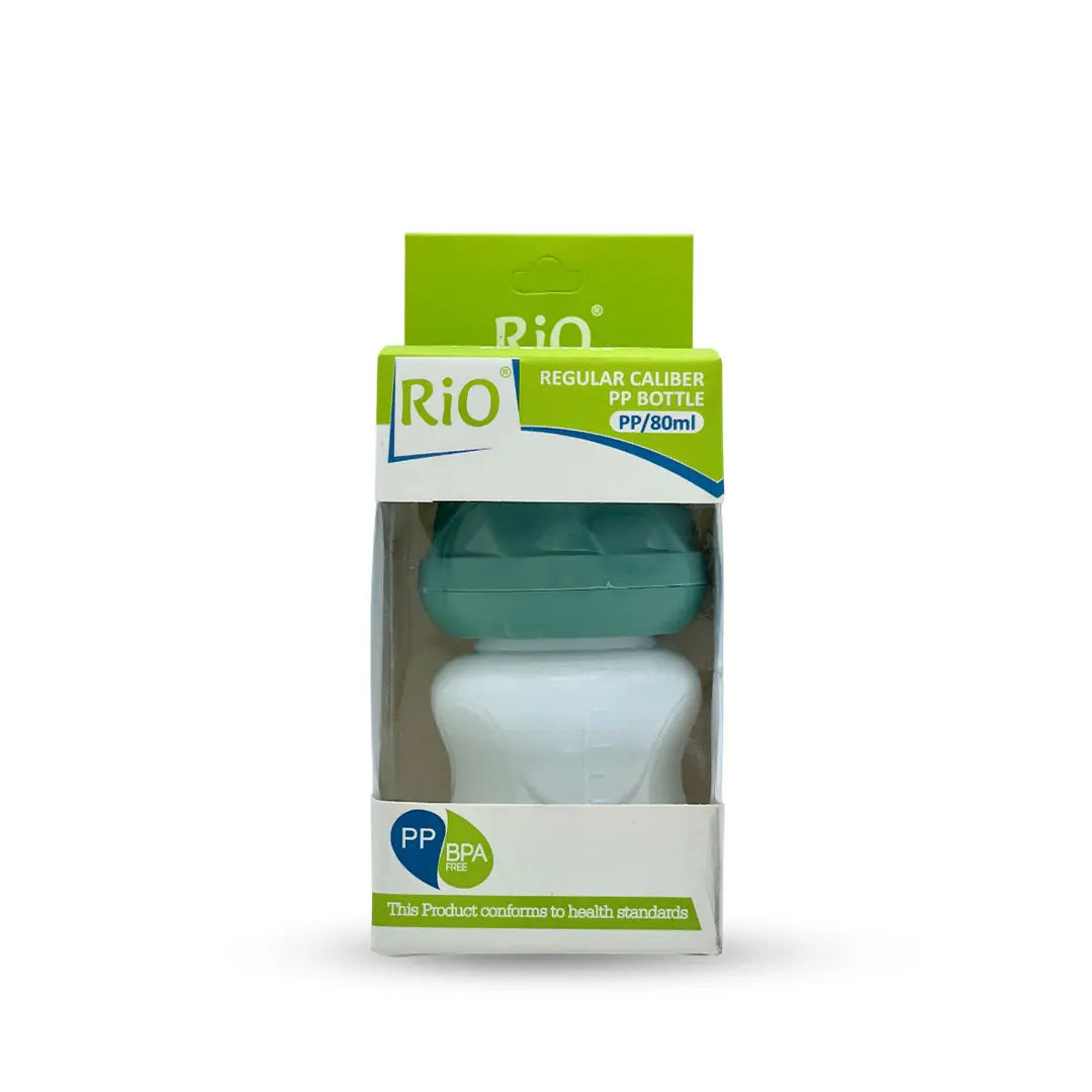Rio'S Regular Caliber- White Pp Feeding Bottle (80 Ml)