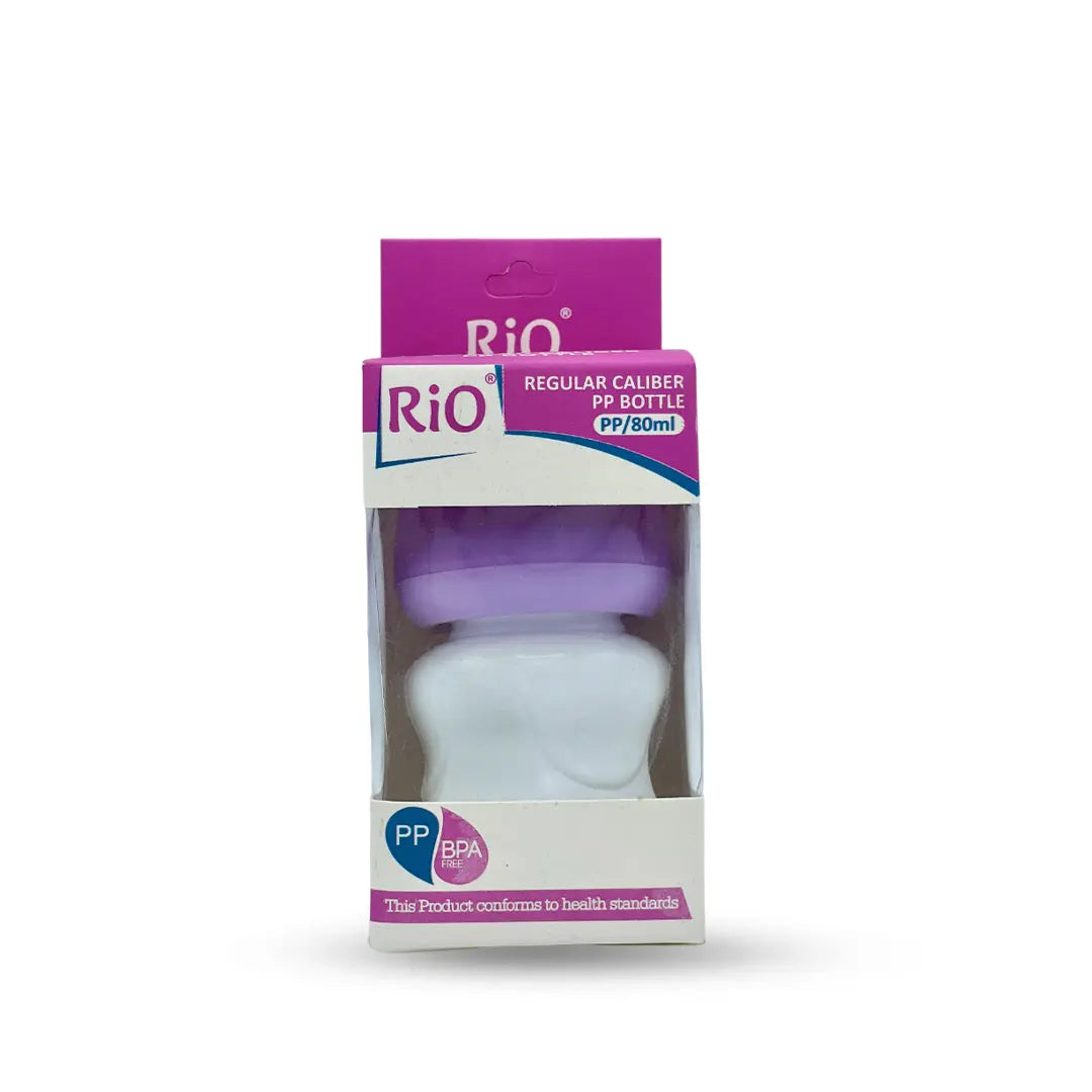 Rio'S Regular Caliber- White Pp Feeding Bottle (80 Ml)