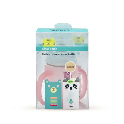 Xibeier's Glass Bottle with Panda Silicone Sleeve (150 ml)