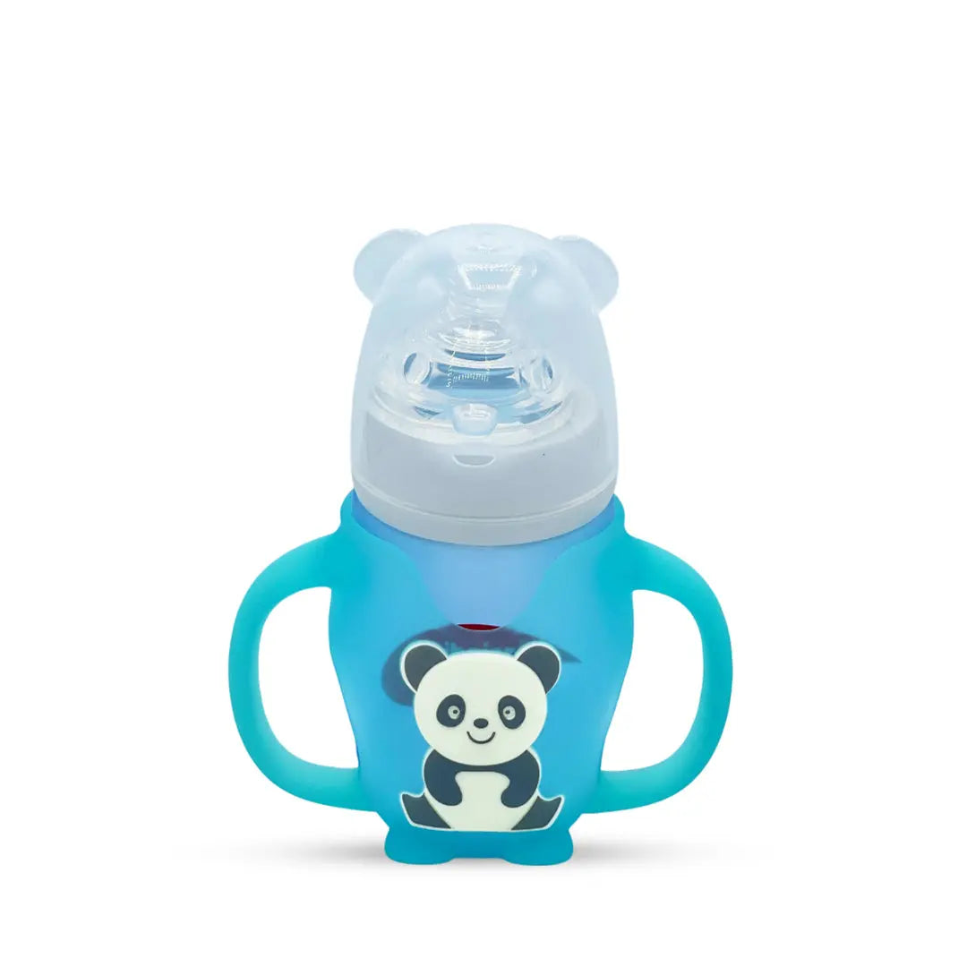 Xibeier's Glass Bottle with Panda Silicone Sleeve (150 ml)