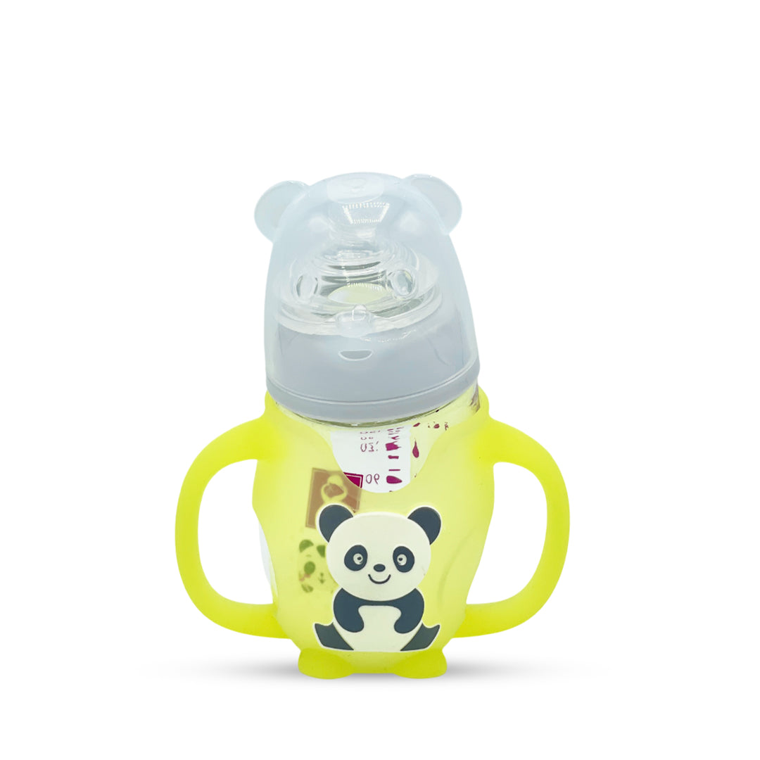 Xibeier's Glass Bottle with Panda Silicone Sleeve (150 ml)