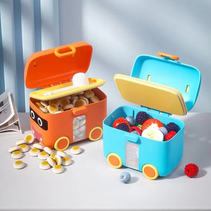 Food Grade- Bus Shaped Baby Powder Storage Box