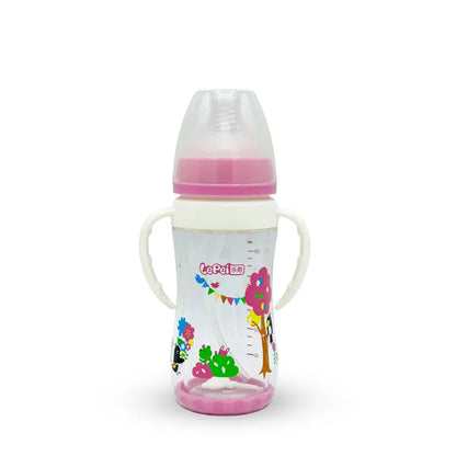 LePei Glass cum Plastic Feeding Bottle (180 ml)