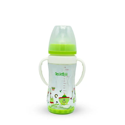LePei Glass cum Plastic Feeding Bottle (180 ml)