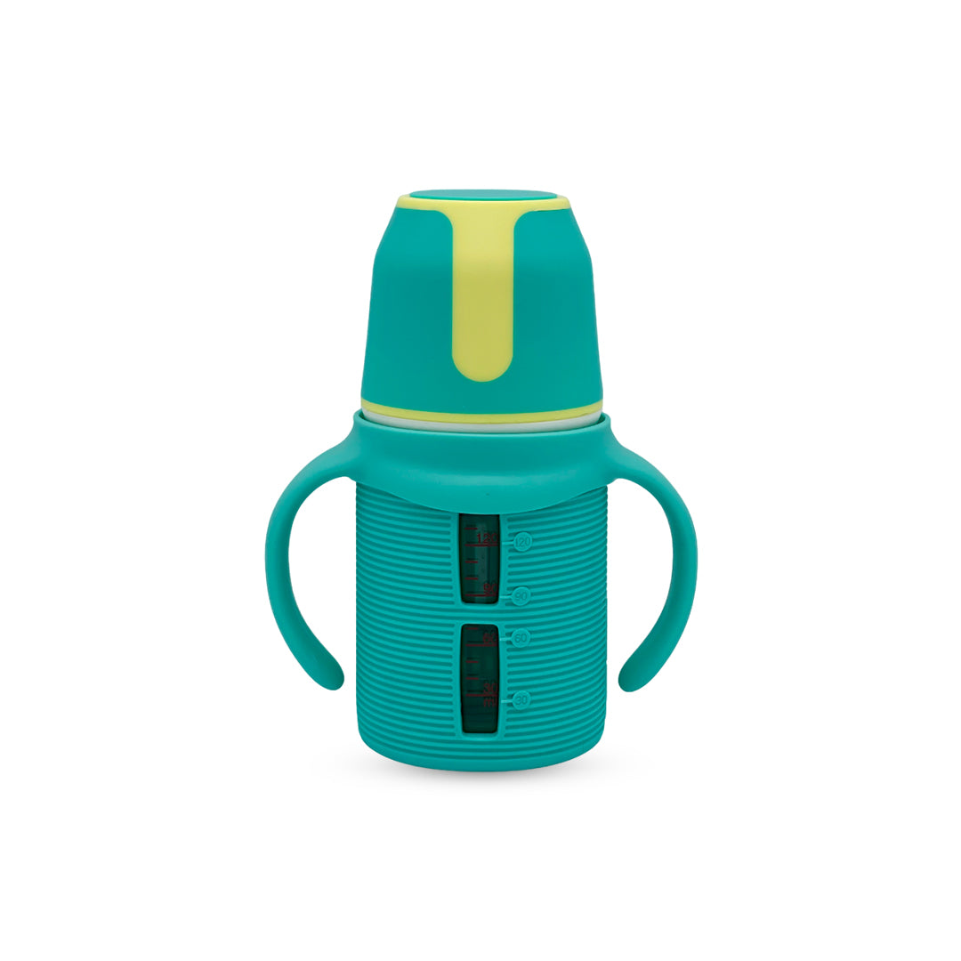 Blue Star Wide Caliber Glass Feeding Bottle (150 Ml)