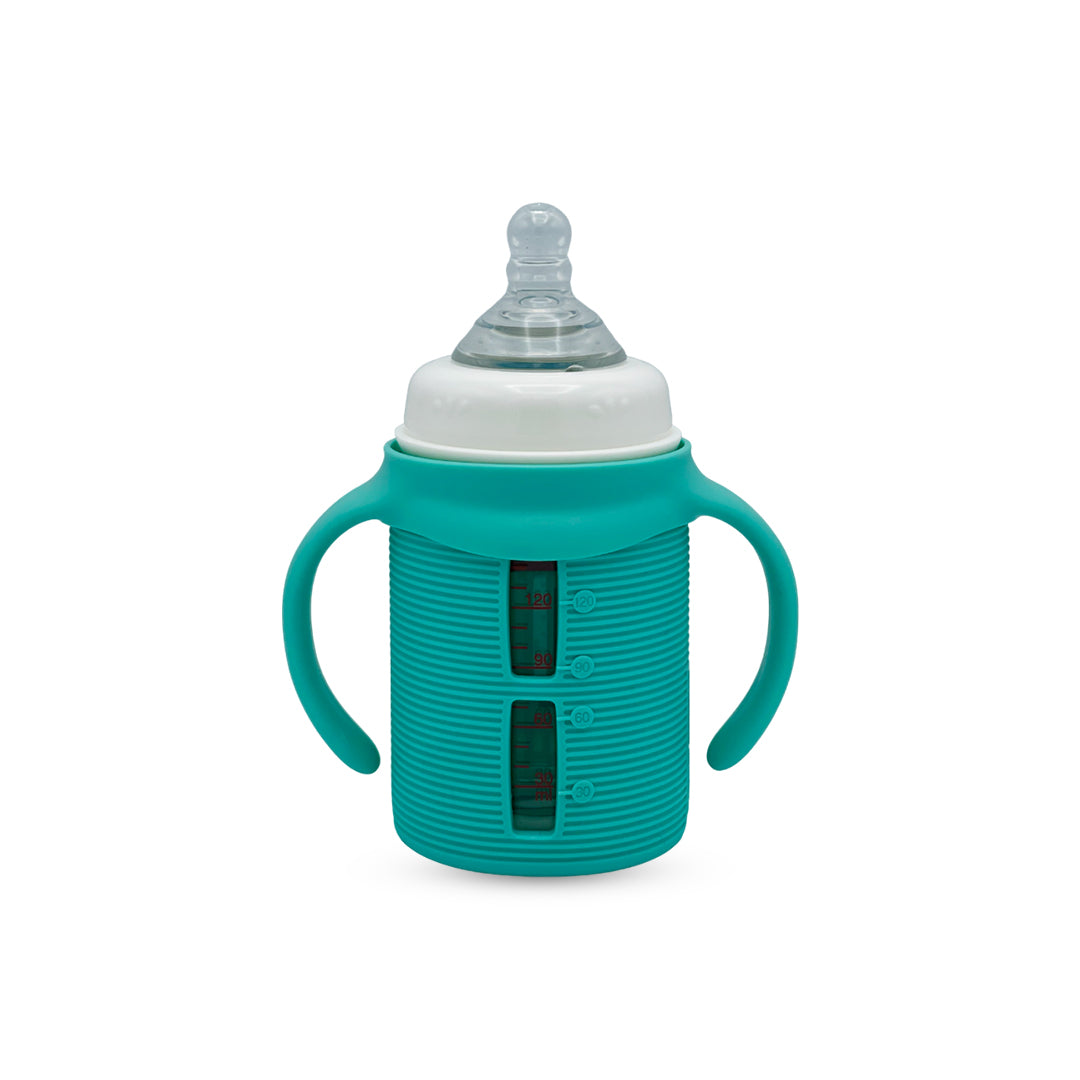 Blue Star Wide Caliber Glass Feeding Bottle (150 Ml)