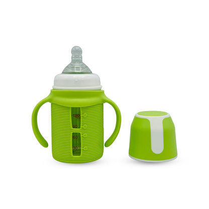 Blue Star Wide Caliber Glass Feeding Bottle (150 Ml)