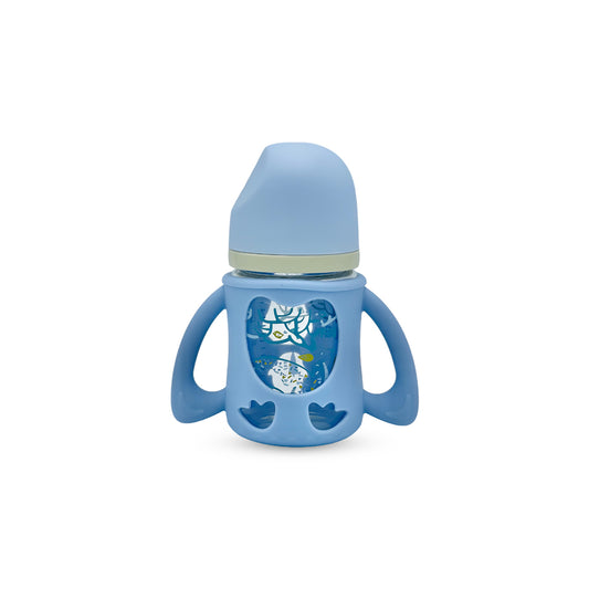 Blue Star Wide Caliber Glass Feeding Bottle (160 Ml)