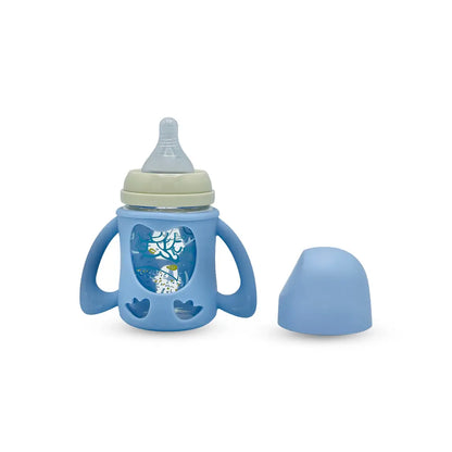 Blue Star Wide Caliber Glass Feeding Bottle (160 Ml)