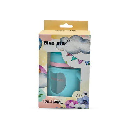 Blue Star Wide Caliber Glass Feeding Bottle (160 Ml)