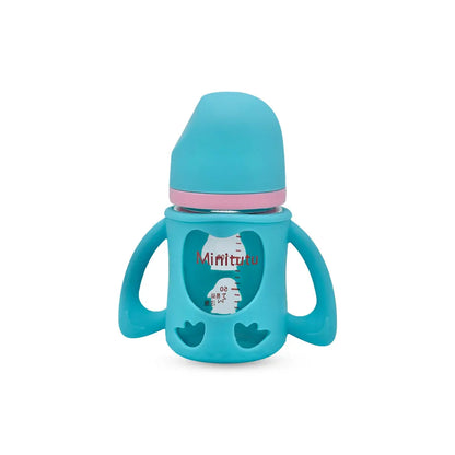 Blue Star Wide Caliber Glass Feeding Bottle (160 Ml)