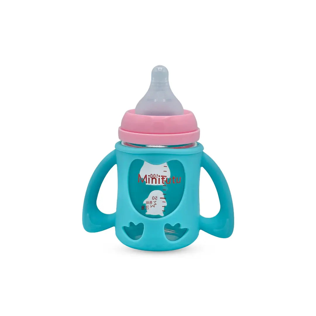 Blue Star Wide Caliber Glass Feeding Bottle (160 Ml)