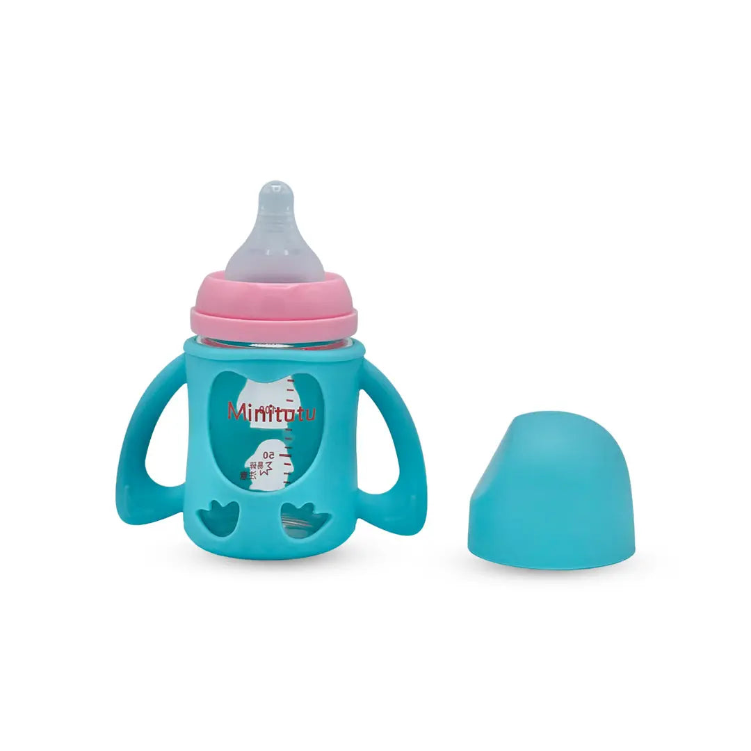 Blue Star Wide Caliber Glass Feeding Bottle (160 Ml)