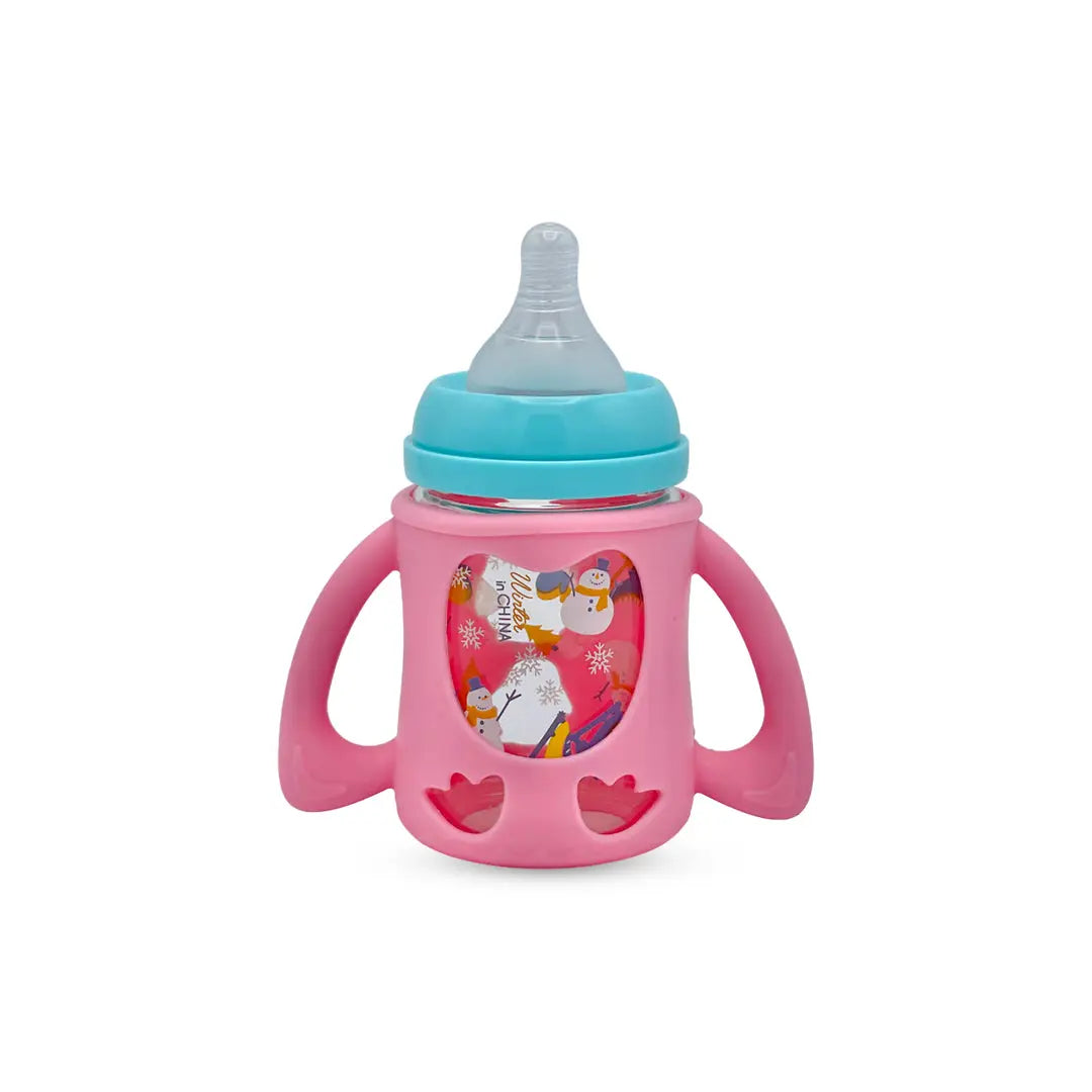 Blue Star Wide Caliber Glass Feeding Bottle (160 Ml)