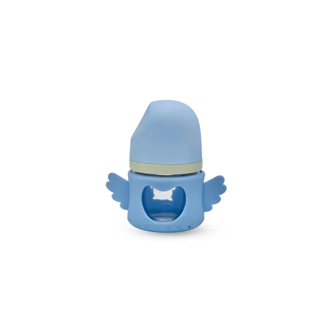 Blue Star Wide Caliber Glass Feeding Bottle (80 Ml)