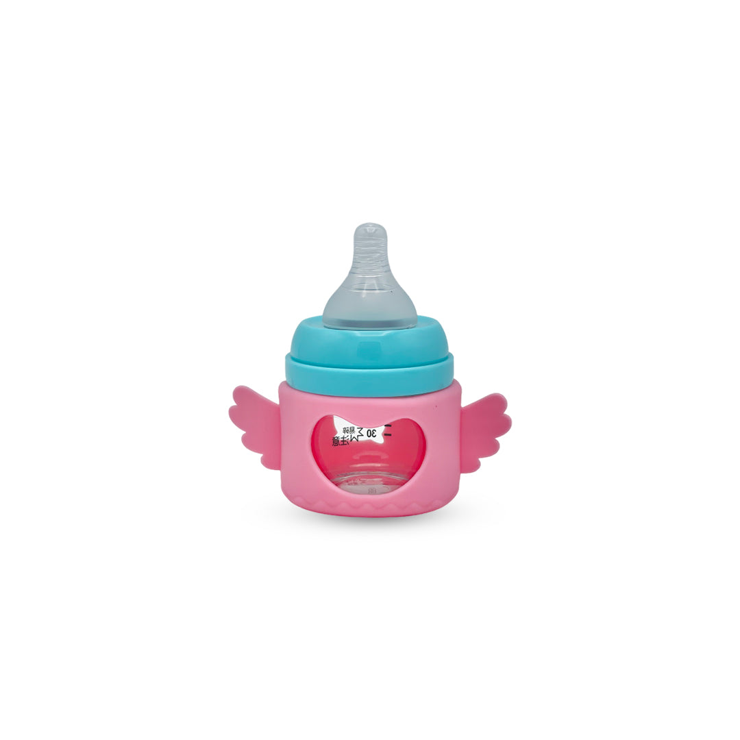 Blue Star Wide Caliber Glass Feeding Bottle (80 Ml)