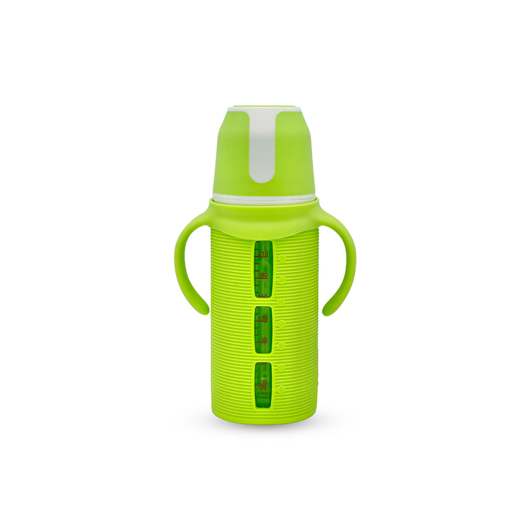 Blue Star Wide Caliber Glass Feeding Bottle (240 Ml)