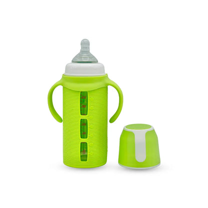 Blue Star Wide Caliber Glass Feeding Bottle (240 Ml)