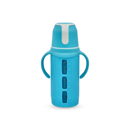 Blue Star Wide Caliber Glass Feeding Bottle (240 Ml)