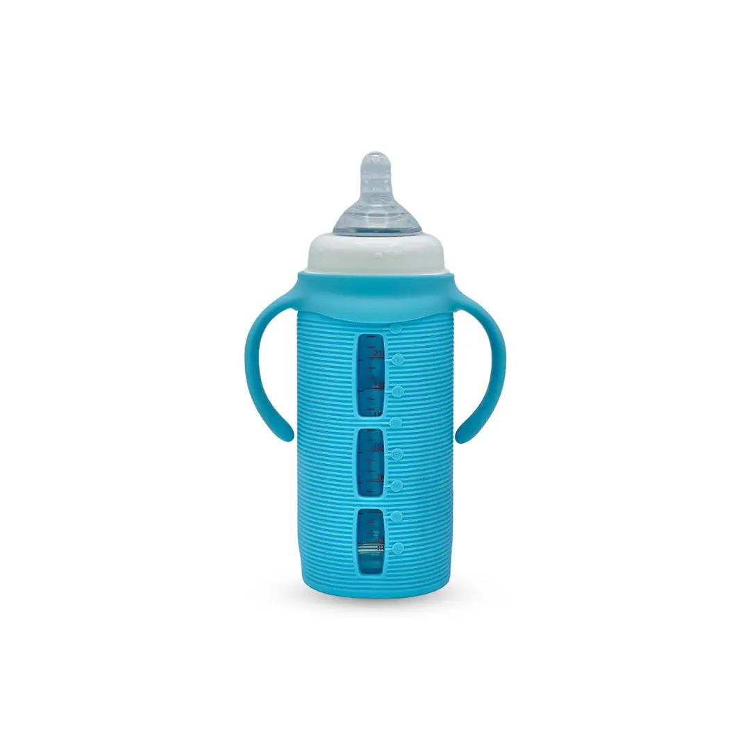 Blue Star Wide Caliber Glass Feeding Bottle (240 Ml)