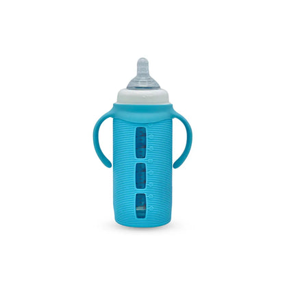 Blue Star Wide Caliber Glass Feeding Bottle (240 Ml)