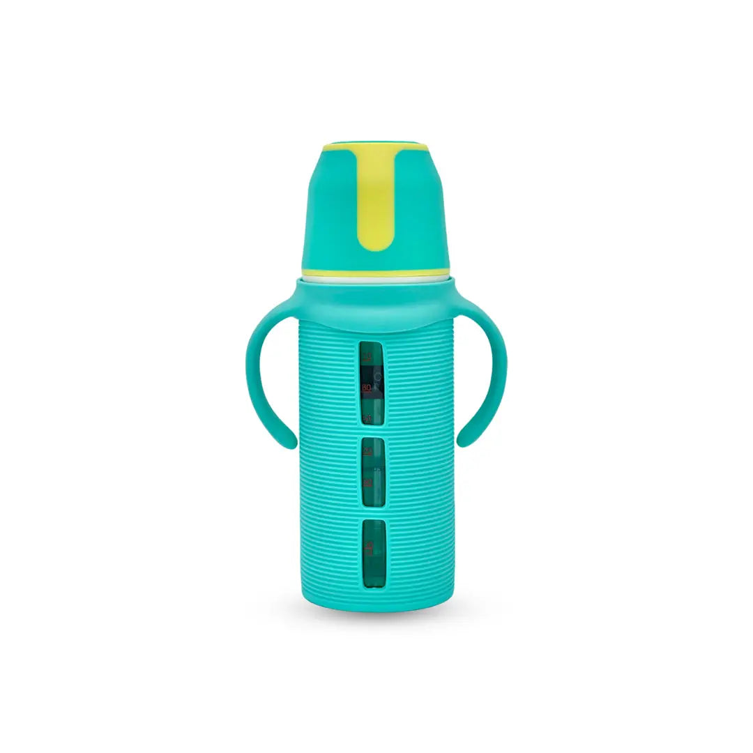 Blue Star Wide Caliber Glass Feeding Bottle (240 Ml)