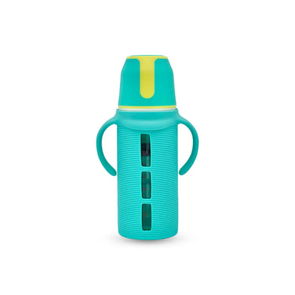 Blue Star Wide Caliber Glass Feeding Bottle (240 Ml)
