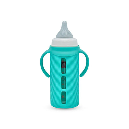 Blue Star Wide Caliber Glass Feeding Bottle (240 Ml)