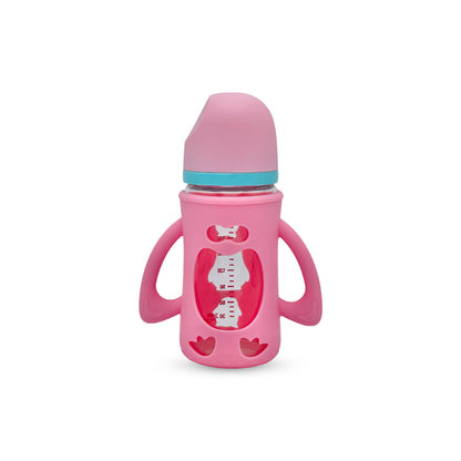 Blue Star Wide Caliber Glass Feeding Bottle (240 Ml)