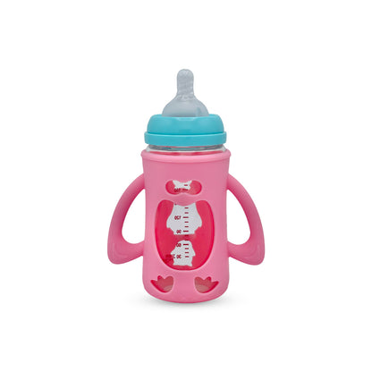 Blue Star Wide Caliber Glass Feeding Bottle (240 Ml)