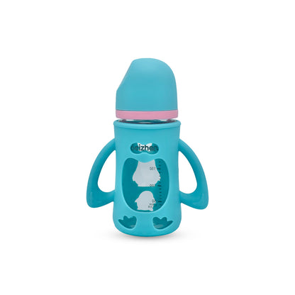 Blue Star Wide Caliber Glass Feeding Bottle (240 Ml)