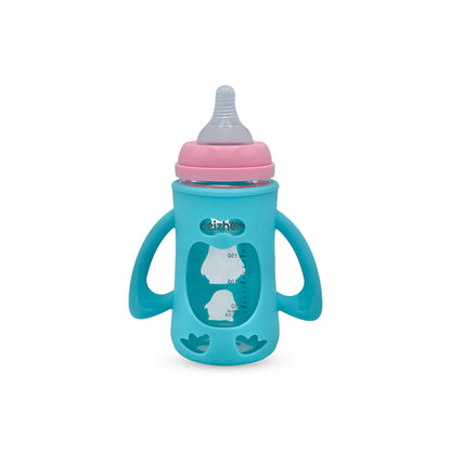 Blue Star Wide Caliber Glass Feeding Bottle (240 Ml)