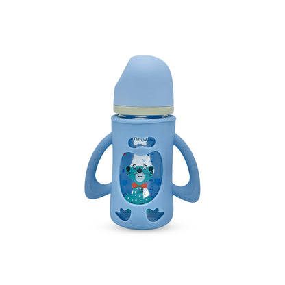 Blue Star Wide Caliber Glass Feeding Bottle (240 Ml)