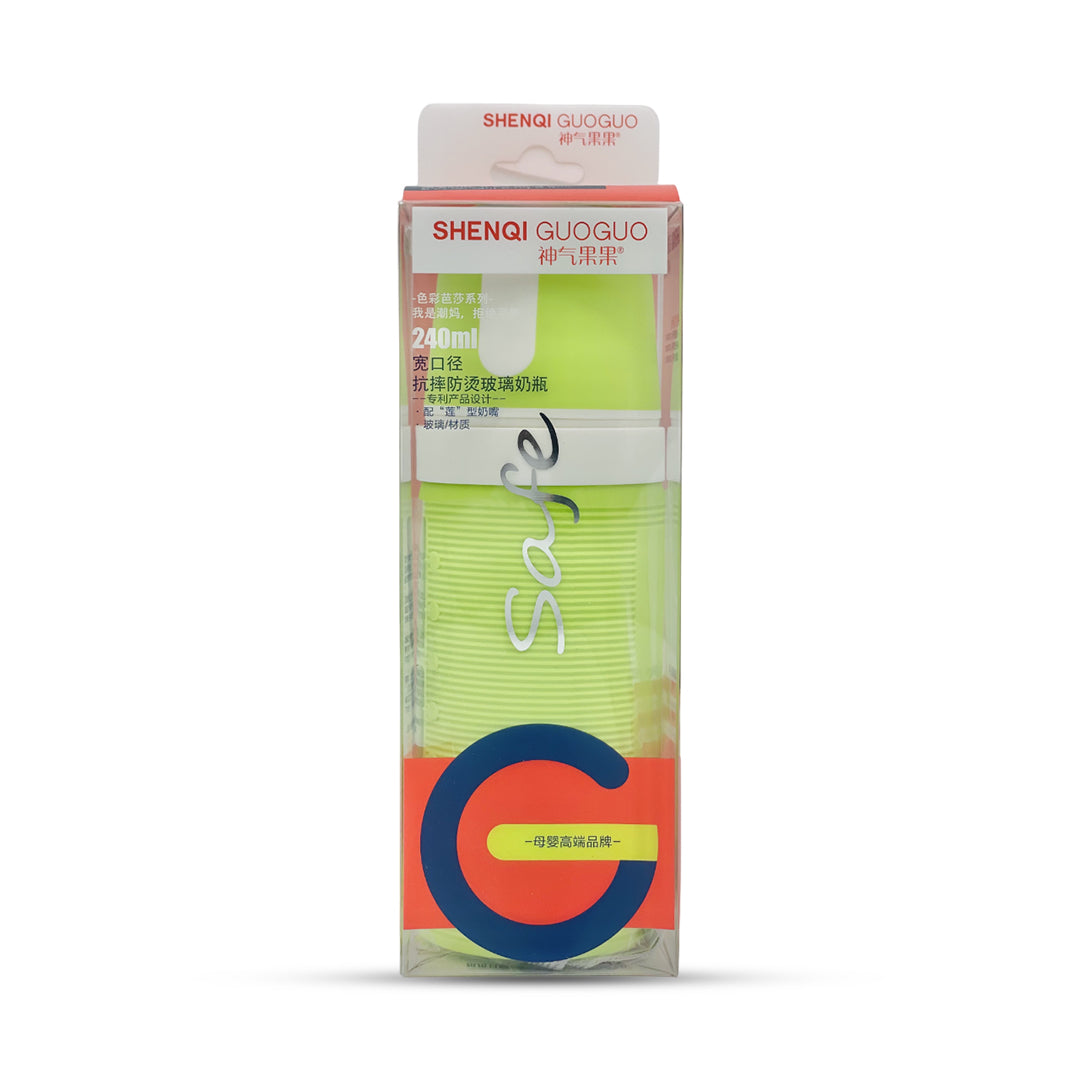 Shenqi Guoguo Wide Caliber Glass Feeding Bottle (240 Ml)