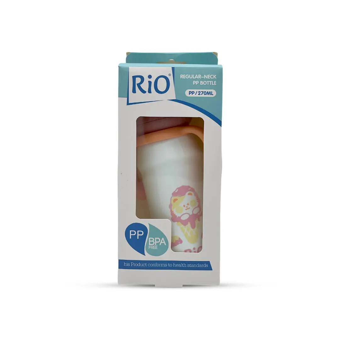 Rio's Regular Caliber- white PP Feeding Bottle (270 ml)