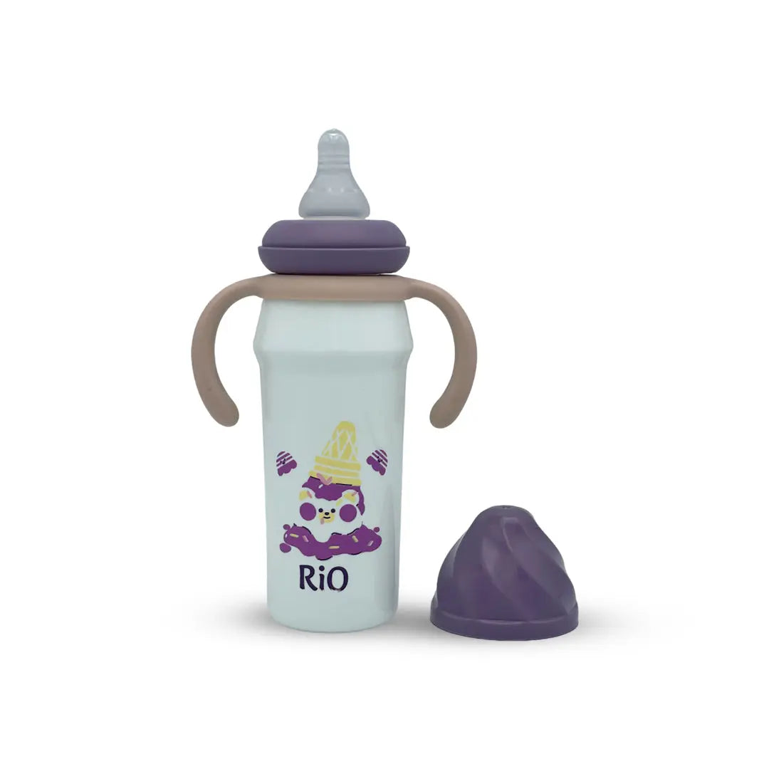 Rio's Regular Caliber- white PP Feeding Bottle (270 ml)
