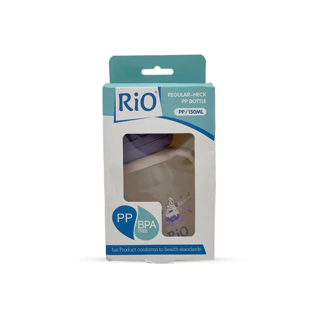 Rio's Regular Caliber-Transparent PP Feeding Bottle (150 ml)