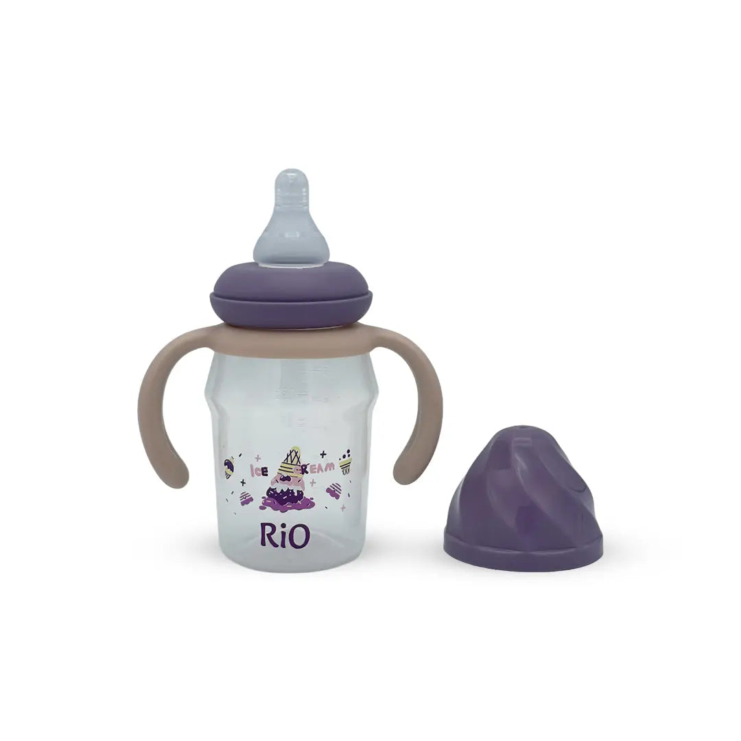 Rio's Regular Caliber-Transparent PP Feeding Bottle (150 ml)