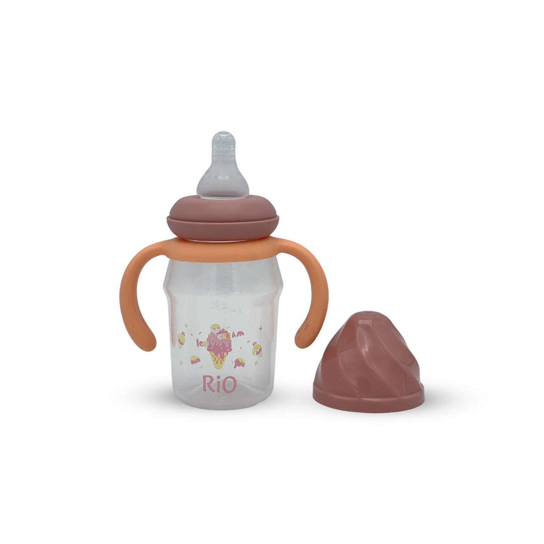Rio's Regular Caliber-Transparent PP Feeding Bottle (150 ml)
