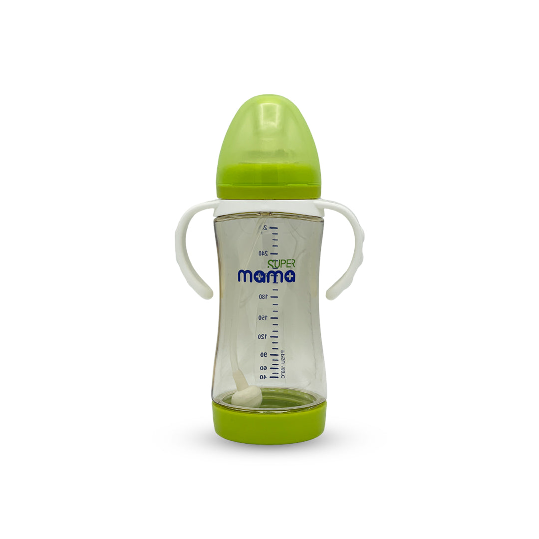 Super Mama Wide Caliber PPSU Feeding Bottle with handle (280 ml)