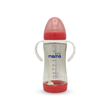 Super Mama Wide Caliber PPSU Feeding Bottle with handle (280 ml)
